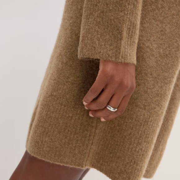 Everlane The Cozy Stretch Turtleneck Dress in Heathered Toasted Coconut - Picture 5 of 11